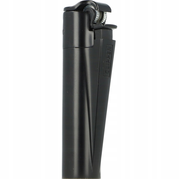 Clipper Jet All Black Metall-Feuerzeug mit Schutzklappe und Etui