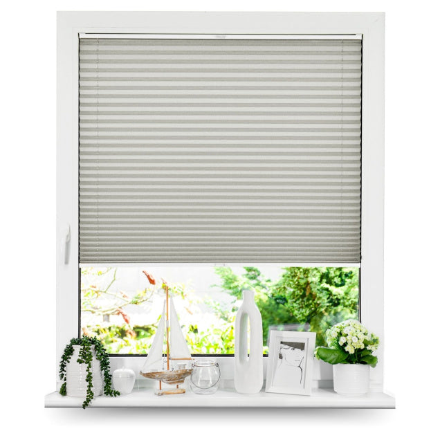 Plissee Rollos Beige 100cm x 120 cm – Sichtschutz & Verdunkelung fürs Fenster