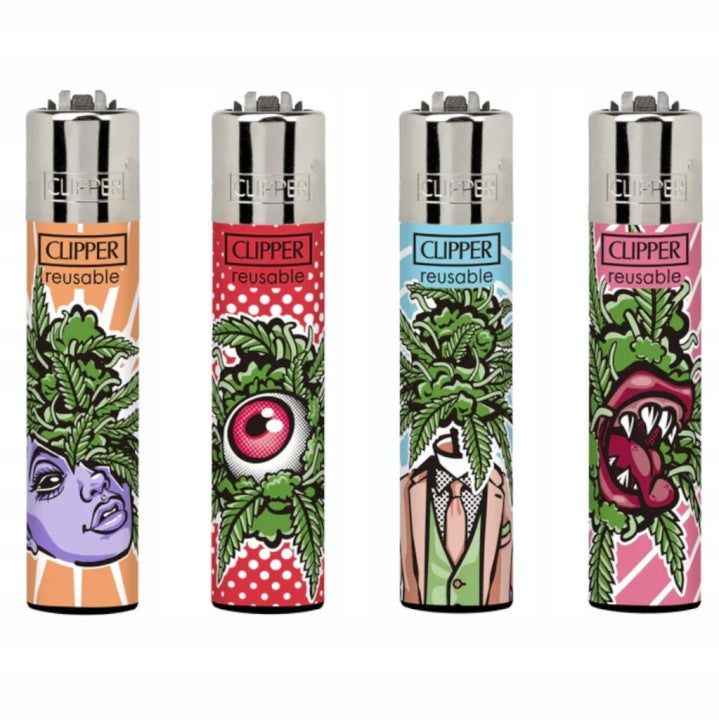 Clipper Gasfeuerzeug 4er-Set Out of Weed – Komplette Kollektion