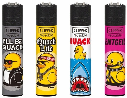Clipper Large Enten-Gasfeuerzeug – Witziges Motiv