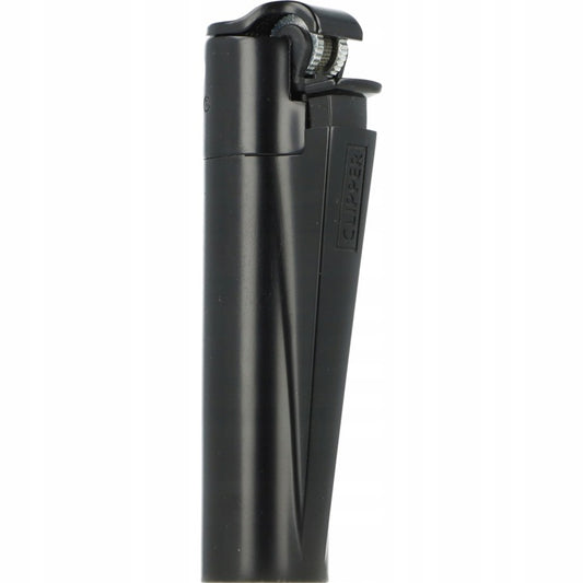 Clipper Jet All Black Metall-Feuerzeug mit Schutzklappe und Etui
