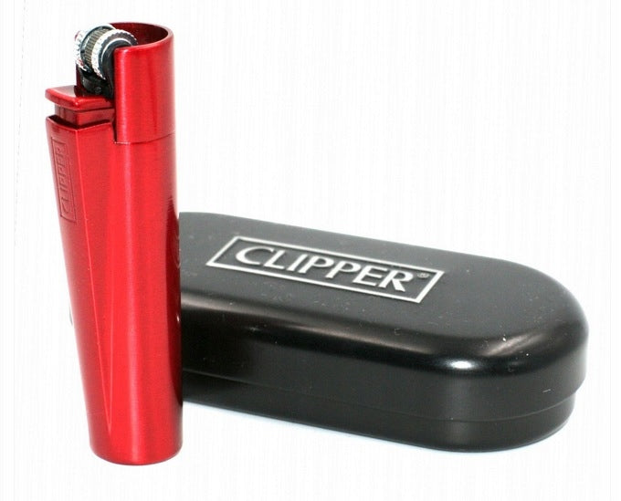 Clipper Metall-Feuerzeug Red Devil im Etui – Rot